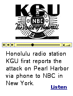 With Japanese planes still swarming overhead, a reporter climbed to the roof of the radio station and broadcasted the first eyewitness account of the attack. 